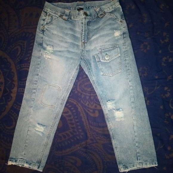 Amarissima Denim - NWOT Amarissima Distressed Cropped Jeans Size EU 44